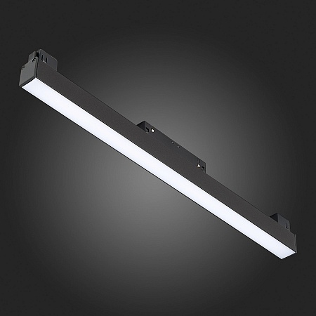 Магнитный трековый светильник Черный LED 1*12W 3000K 780Lm Ra>90 120 IP20 L406xW22xH44 ST360.436.12 - фото