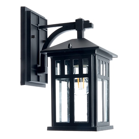 Светильник садово-парковый Feron PL671 на стену вниз 60W 230V E27, черный - фото