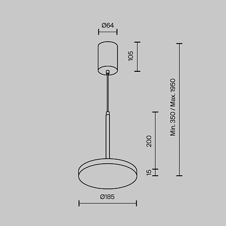 Подвесной светильник Technical Plato P076PL-L12W4K-W - фото