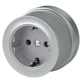 Розетка с заземлением бронзовый ретро WL19-10-01