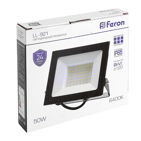 Светодиодный прожектор Feron LL-921 IP65 50W 6400K - фото