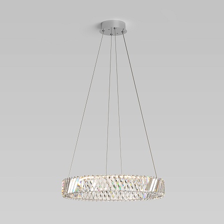 Подвесной светильник Eurosvet 101004 LED никель хрусталь Strotskis - фото