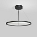 DK6616-BK Подвесной горизонтальный светильник Veil со светодиодом H900 d600 220V 48W 3000-6000K IP20 черный алюминий - фото