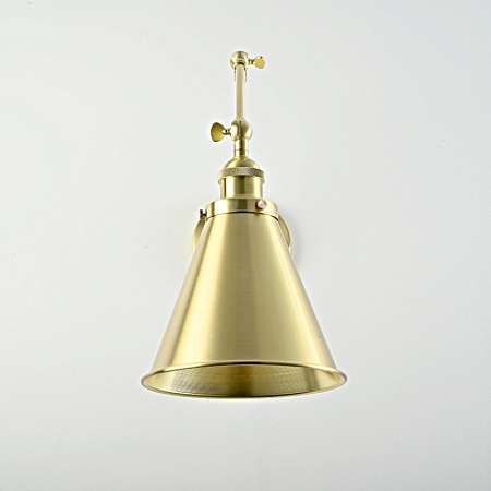 Бра Gloce Cone Shade Loft Industrial Metal Tall Gold Imperiumloft 74698-22 - фото