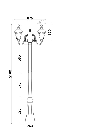 Садово-парковый светильник Outdoor Goiri O028FL-03BZ - фото