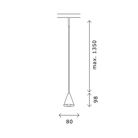 Магнитный трековый светильник Черный LED 1*5W 4000K Lm Ra>90 40° IP20 D80xH98 24V ST689.446.05 - фото