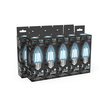 Светодиодная лампа Gauss Свеча 11W 830Lm 4100K E27 103802211 - фото