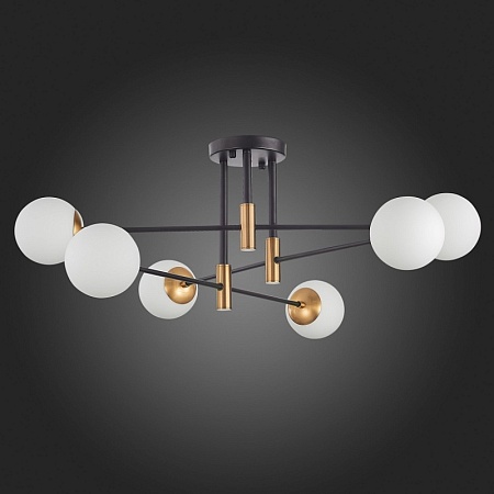 Люстра потолочная ST-Luce Бронза,Черный/Белый E27 6*40W SL1203.402.06 - фото