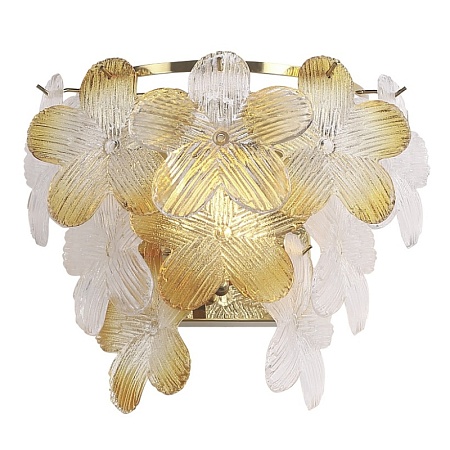 Светильник настенный ST-Luce золотистый/Прозрачный, январный E14 2*60W SL6240.201.02 - фото