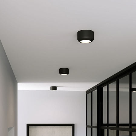 Светильник потолочный светодиодный 15W 4000K чёрный 25046/LED Elektrostandard - фото