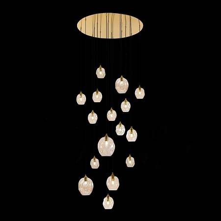 Люстра подвесная ST-Luce Латунь/Коньячный E14/E27 12+4*40W SL1188.303.16 - фото