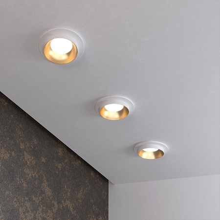 Встраиваемый точечный светильник 113 MR16 золото/белый Elektrostandard - фото