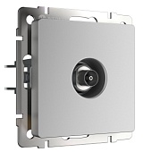 ТВ-розетка проходная серебряный WL06-TV-2W