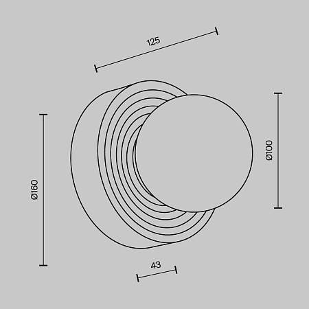 Настенный светильник (бра) Maytoni MOD403WL-01BG1 - фото