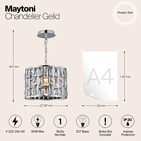 Люстра Maytoni Gelid MOD184-PL-01-CH - фото