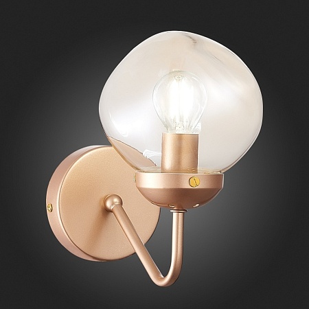 Светильник настенный Золотистый/Янтарный E14 1*40W SLE155701-01 - фото