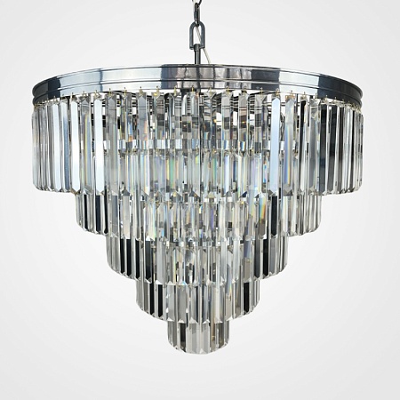 Люстра Rh 1920S Odeon Clear Glass Fringe Chandelier D80 Chrome Imperiumloft 228793-22 - фото
