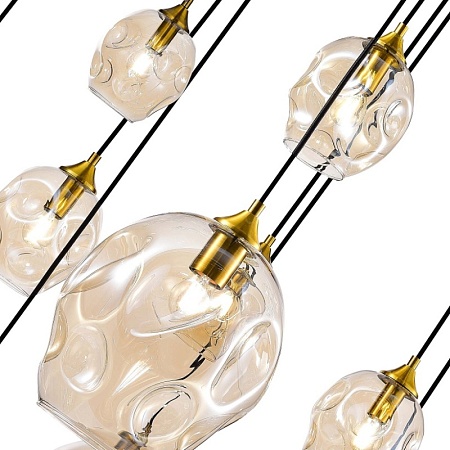 Люстра подвесная ST-Luce Латунь/Коньячный E14/E27 12+4*40W SL1188.303.16 - фото