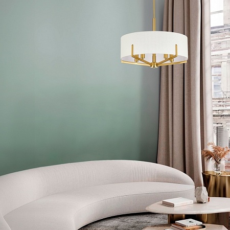 Светильник подвесной Латунь/Белый E14 5*40W SLE3010-303-05 - фото