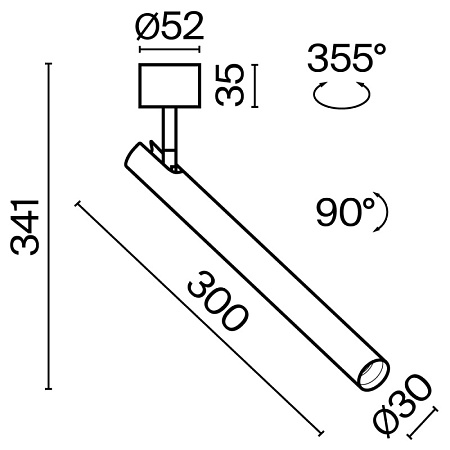 Потолочный светильник Technical Focus T C141CL-L300-6W3K-W - фото