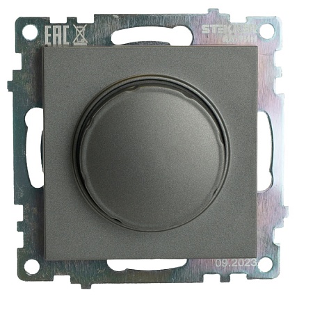 Выключатель диммирующий TRIAC (механизм) 250В, 500W, серия Катрин, графит, GLS10-7106-06 - фото