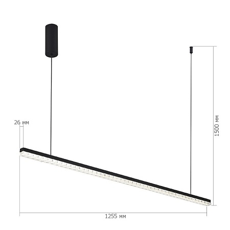 Светильник подвесной ST-Luce черный/прозрачный LED 1*32W 4000K SL1018.423.01 - фото