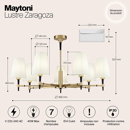 Люстра Maytoni Zaragoza H001CL-07BS - фото