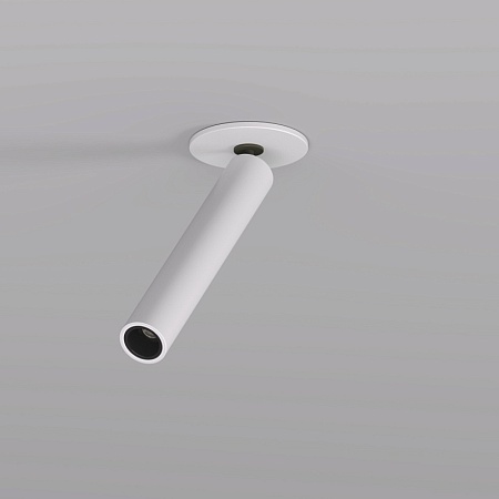 DK2517-WB Поворотный встраиваемый светильник SPACE со светодиодом H138mm d23mm 220V 8W 38° 4000К IP20 белый/черный алюминий - фото