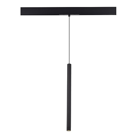 Магнитный трековый светильник Черный LED 1*8W 3000K 450Lm Ra90 24° IP20 D30xH500 48V ST683.436.08 - фото