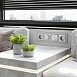 Рамка на 4 поста Senso (серебряный, стекло soft-touch) W0043106 - фото