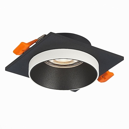 Св-к встр. Черный GU10 1*50W L92xW92xH38 220V Без ламп ST206.418.01 - фото