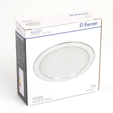 Светодиодный светильник Feron AL1527 встраиваемый 7W 4500K белый - фото