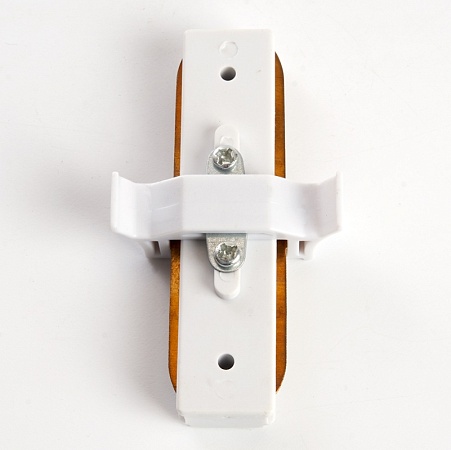 Коннектор прямой однофазный для шинопровода, белый, LD1000 - фото