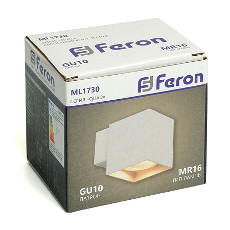 Светильник  настенный Feron ML1730 QUAD   MR16 35W, 230V, GU10,  белый IP20 - фото