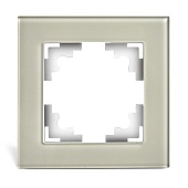 Рамка 1-местная, стекло, STEKKER GFR00-7001-07, серия Катрин, дымчатый