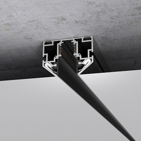 Slim Magnetic Шинопровод в натяжной потолок с декоративными вставками черный (3м) 85242/00 85242/00 Elektrostandard - фото