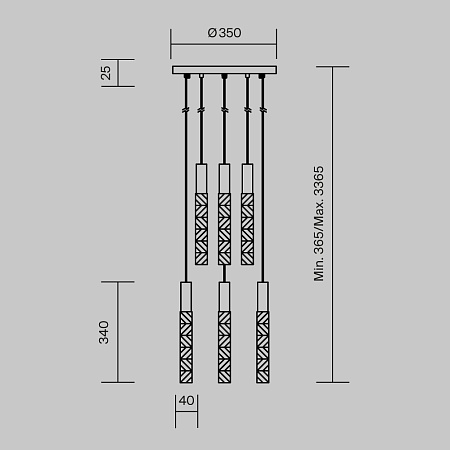 Подвесной светильник Maytoni MOD328PL-L18CH3K - фото