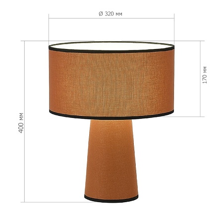 Прикроватная лампа ST-Luce Кирпичный/Кирпичный, Черный E27 1*40W SL1354.604.01 - фото