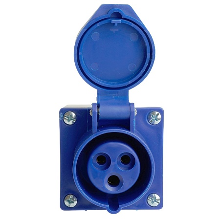 Розетка стационарная ST-113 16А 220В 2P+PE IP44, RST16-113-44, Stekker - фото