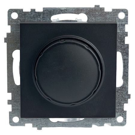 Выключатель диммирующий (механизм), STEKKER GLS10-7106-05, 250V, 500W, серия Катрин, черный - фото
