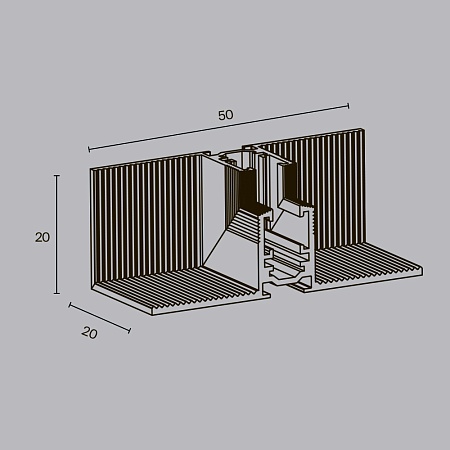 Коннектор угловой внутренний, встраиваемый под ГКЛ 9,5 мм Levity  - фото