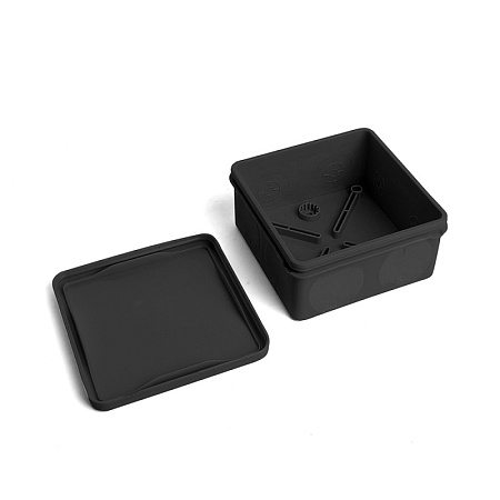 Коробка разветвительная 2х компонентная HF EBX40-38-67 100*100*50мм,8 вводов,IP67,черная(GE42455-05) - фото