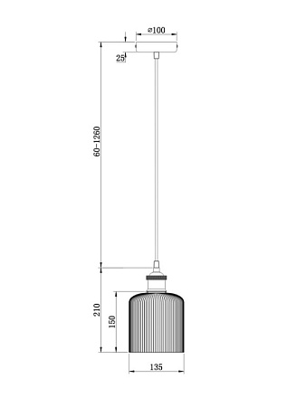 Подвесной светильник Freya Delta FR9005PL-01GB - фото