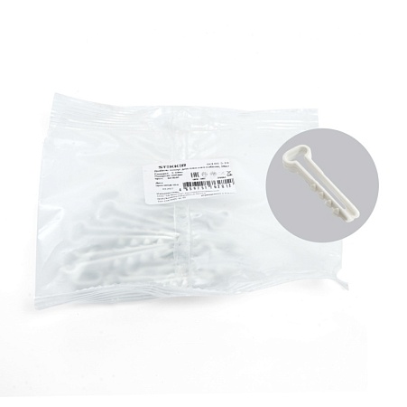 Дюбель-хомут для плоского кабеля (5-10мм), STEKKER DCL01-5-10, полипропилен, белый (DIY упаковка 10шт.) - фото