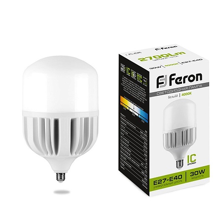 Лампа светодиодная Feron LB-65 E27-E40 30W 175-265V 4000K - фото