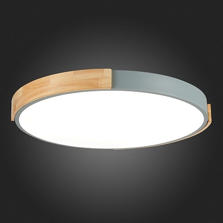 Светильник потолочный Серый, Светлое дерево/Белый LED 1*40W 3000K/4000K/6000K SLE201372-01 - фото