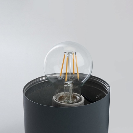 Светильник садово-парковый Feron DH0800 столб,  E27 230V, серый - фото