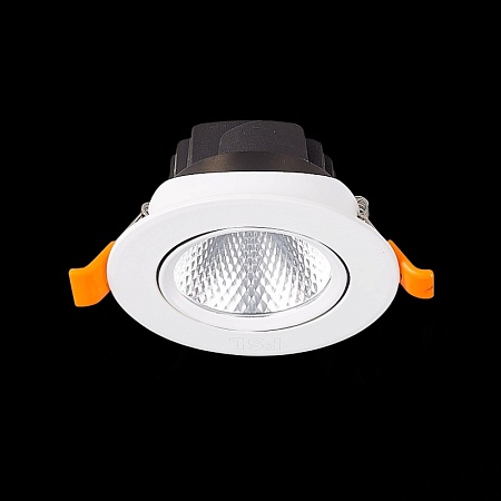Св-к встр. Белый LED 1*6W 3000K 480Lm Ra80 24° IP20 D86xH50 220-240V ST211.538.06.24 - фото