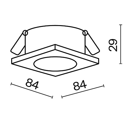 Встраиваемый светильник Technical Stark DL083-01-GU10-SQ-B - фото