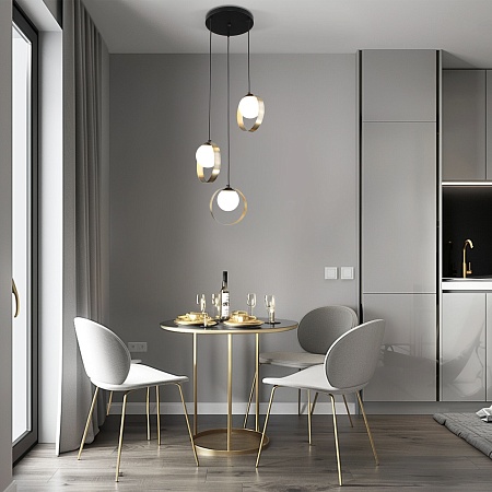 Подвесной акцентный светильник Eurosvet 50205/3 черный/бронза - фото